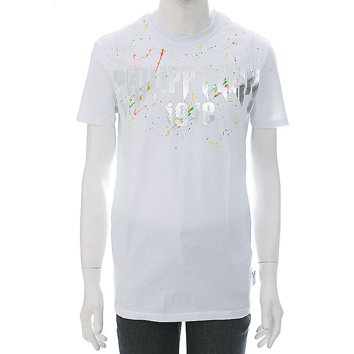 필립플레인 페인트 남성 티셔츠 / MTK4269-PJY002N-01